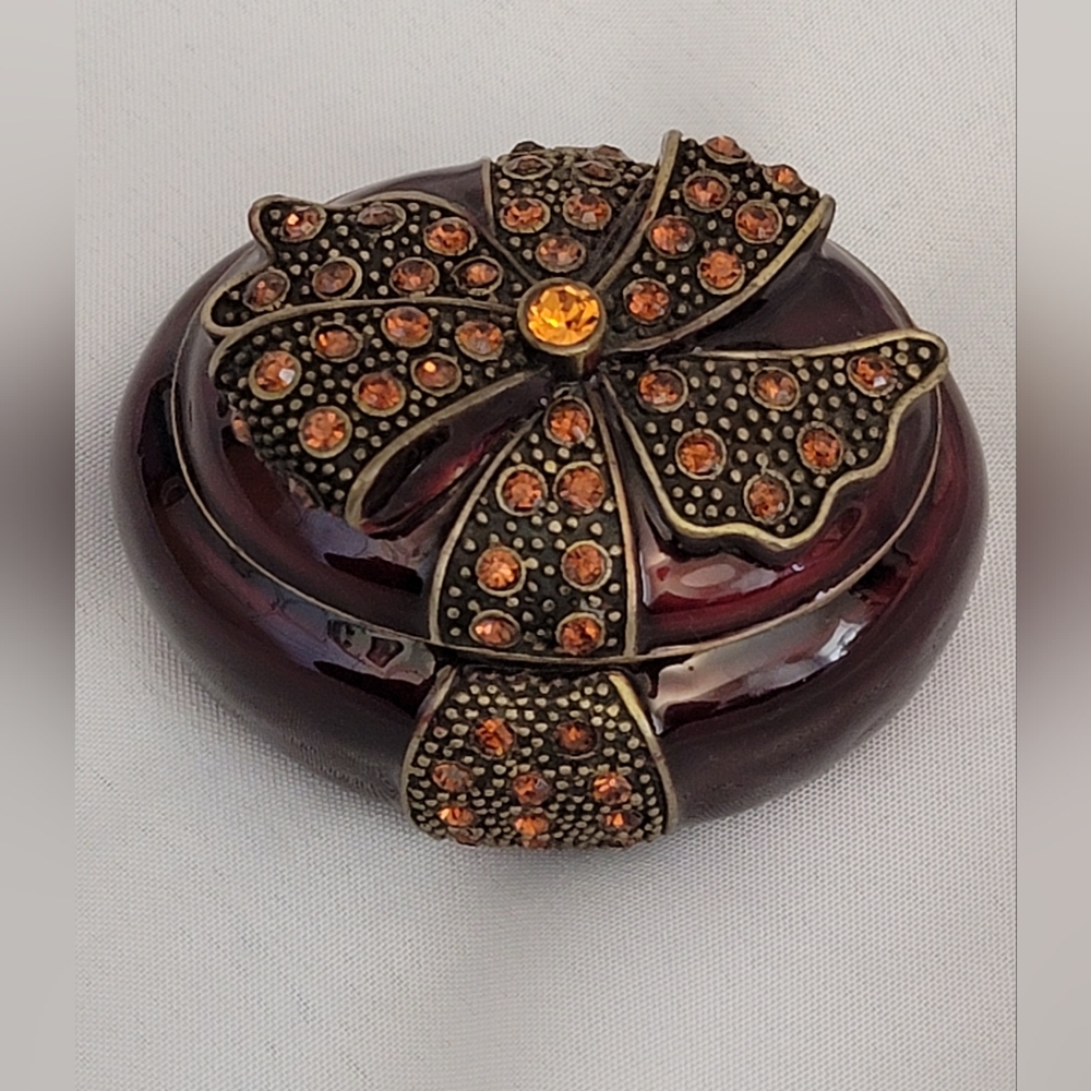 Bombay Vintage Jeweled Enamel Trinket Box